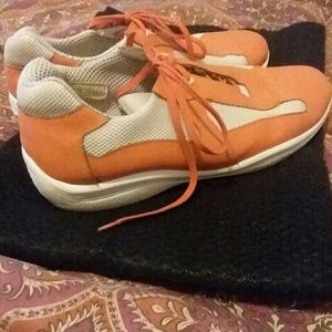 AUTH Prada Cup Sneakers/Made In Italy/Sz 10.5/GUC